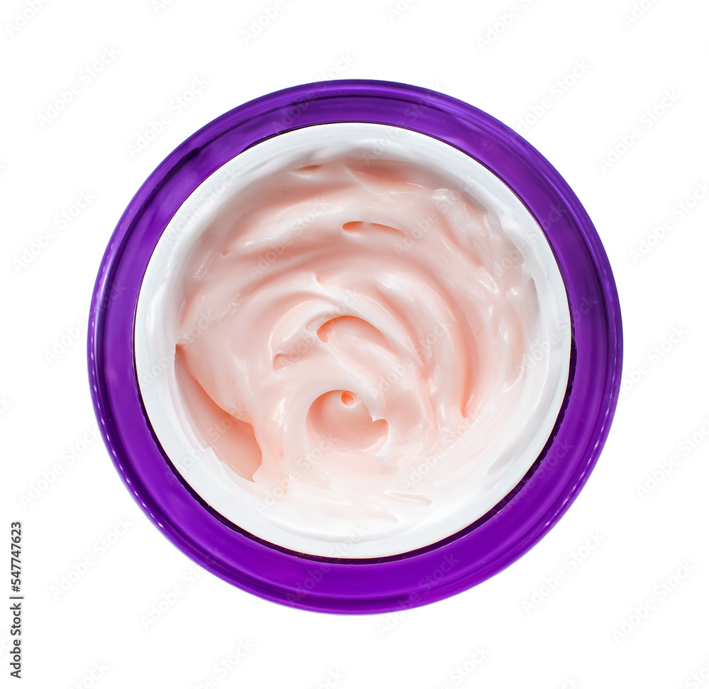 A jar or container with face and hand cream. Skin care. cosmetic cream A jar or container with face and hand cream. Skin care. cosmetic cream