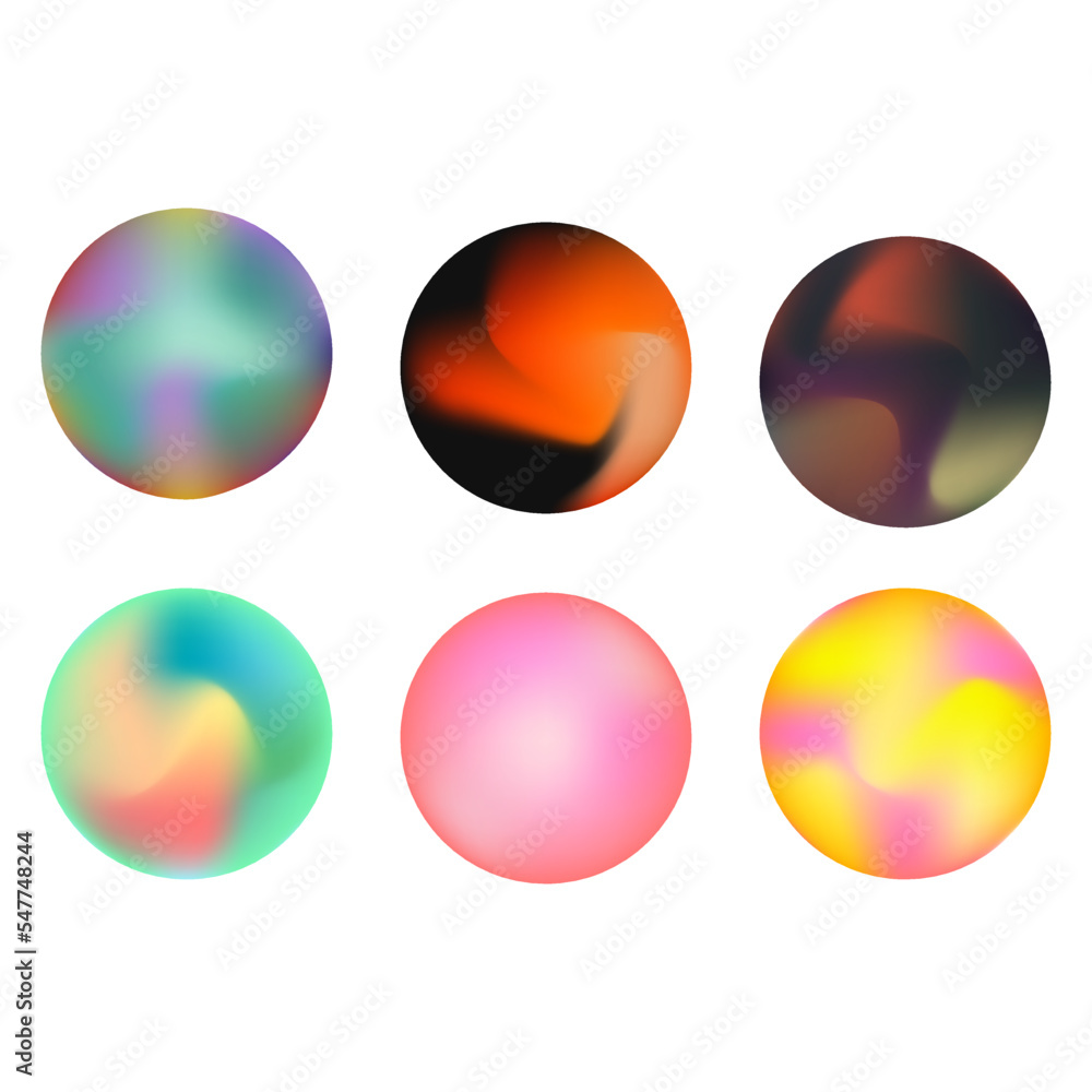 Modern colorful circles sphere holographic gradient Modern colorful circles sphere holographic gradient