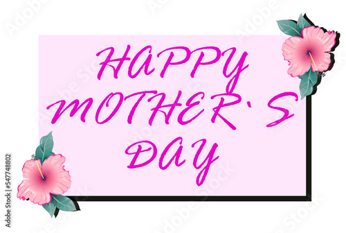 Cartel con flores de feliz día de la madre. 
