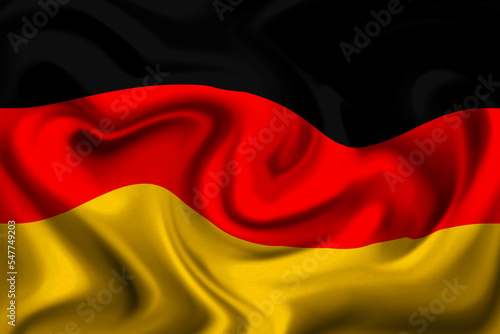 3d illustration German flag of germany