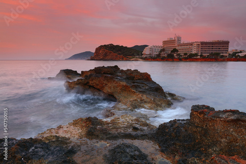 Santa Eulalia at Sunset, Ibiza, Balearic Islands, Spain.