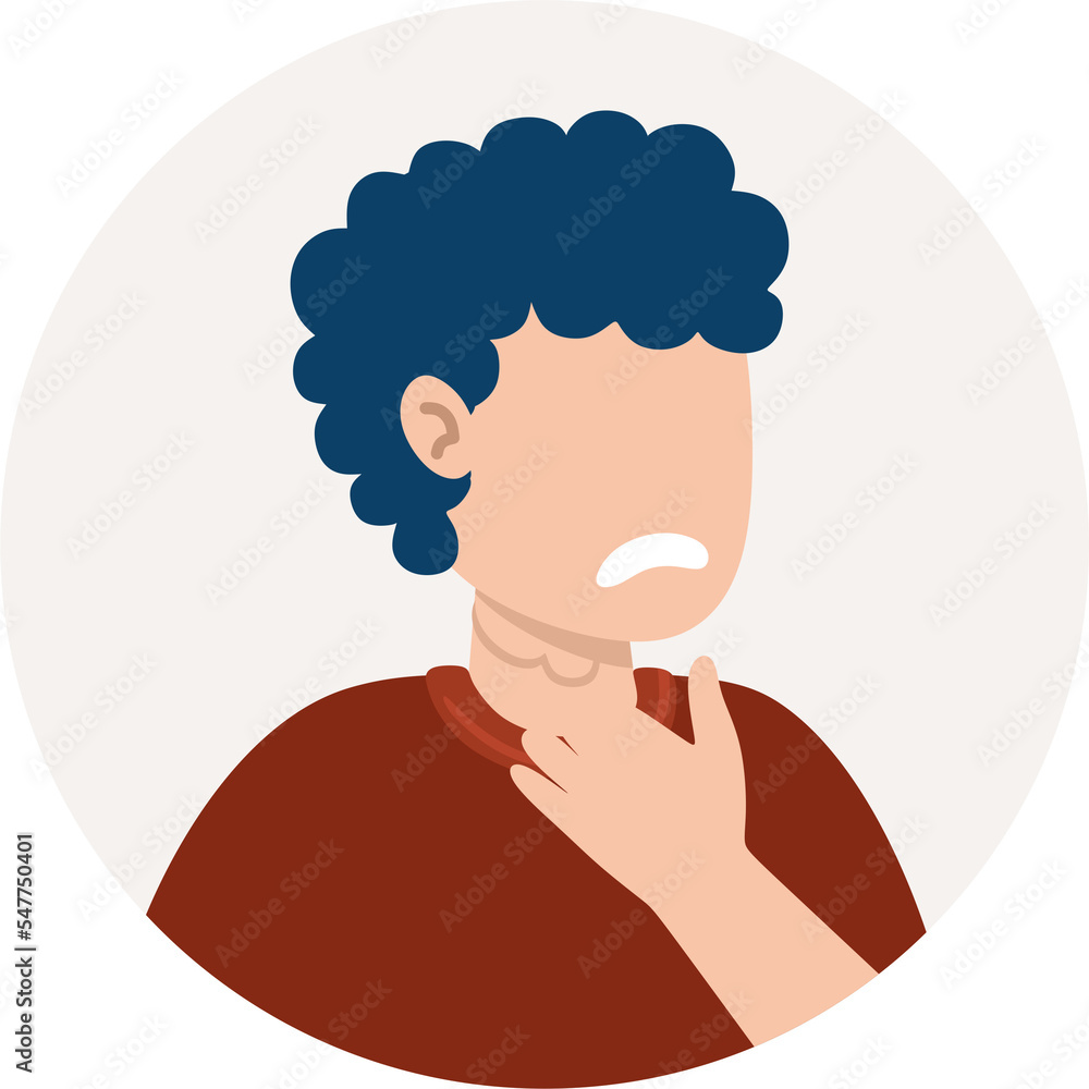 A symptom of the disease is a sore throat a shrunken voice