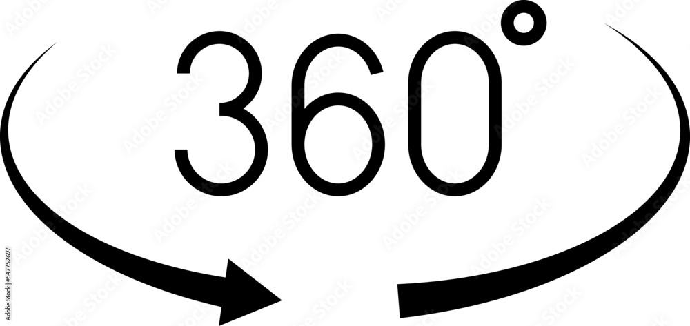 360 degrees vector icon set. Round signs with arrows rotation to 360 degrees. Rotate symbol isolated on transparent background. Vector illustration. 360 degrees vector icon set. Round signs with arrows rotation to 360 degrees. Rotate symbol isolated on transparent background. Vector illustration.