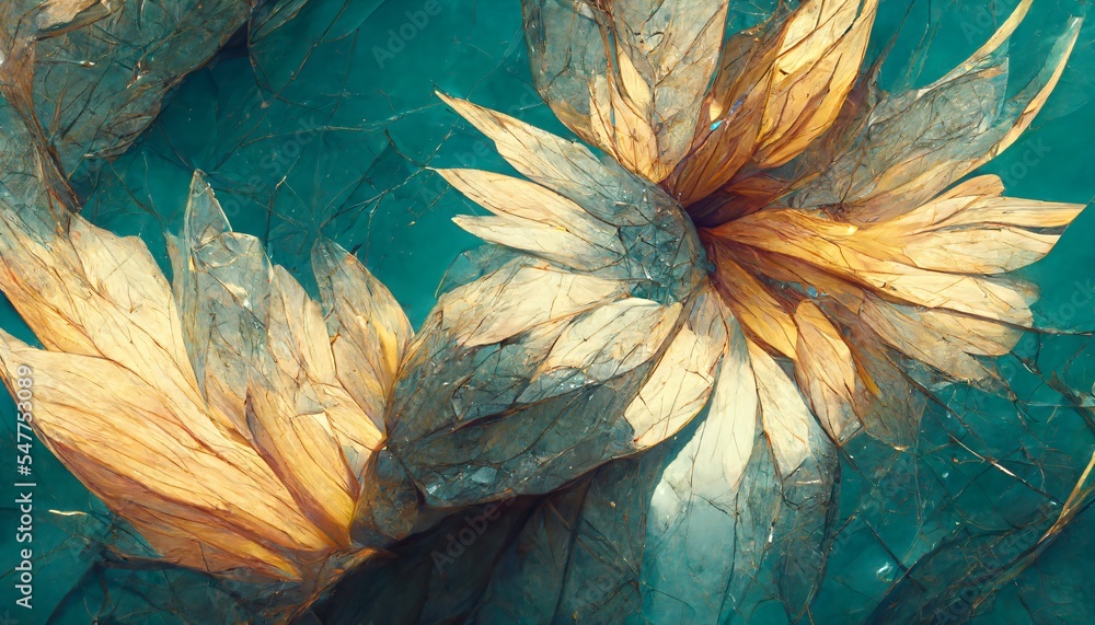 Fototapeta Abstract background of crystal organic nature flower