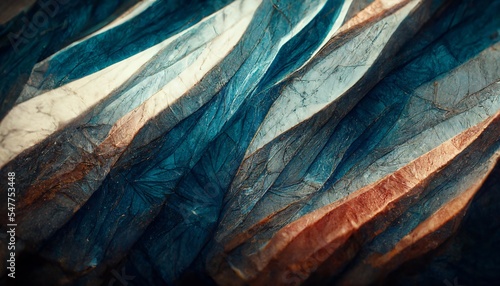 Abstract background of blue and orange marble