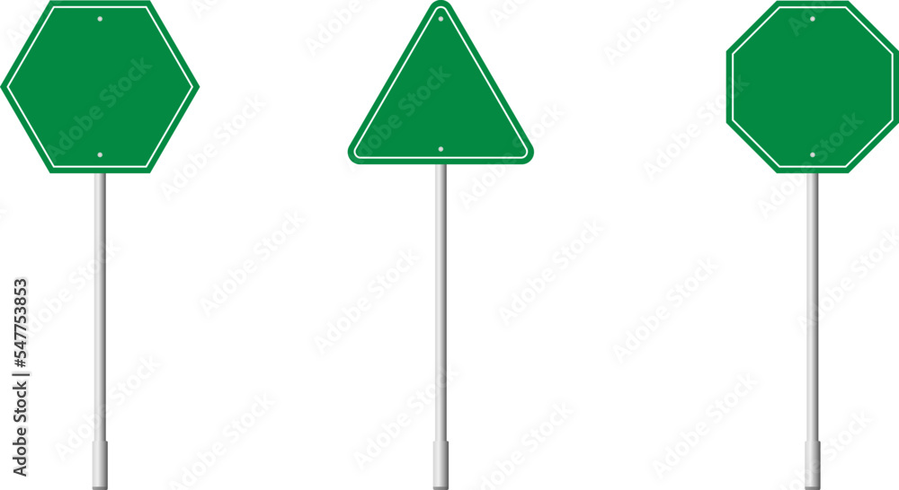 Blank signs vector for information of road direction, maps, text or banner. Road sign in realistic style isolated on white background. Danger blank warning empty sign. Blank signs vector for information of road direction, maps, text or banner. Road sign in realistic style isolated on white background. Danger blank warning empty sign.