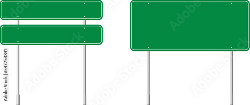 Blank signs vector for information of road direction, maps, text or banner. Road sign in realistic style isolated on white background. Danger blank warning empty sign.