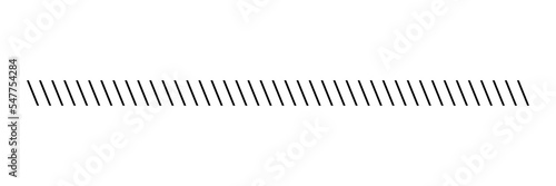 Slash line. Border with diagonal lines. Angle of tilt stripes. Black pattern of footer isolated vector on white background.