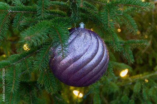 Bright Purple Christmas Ornament