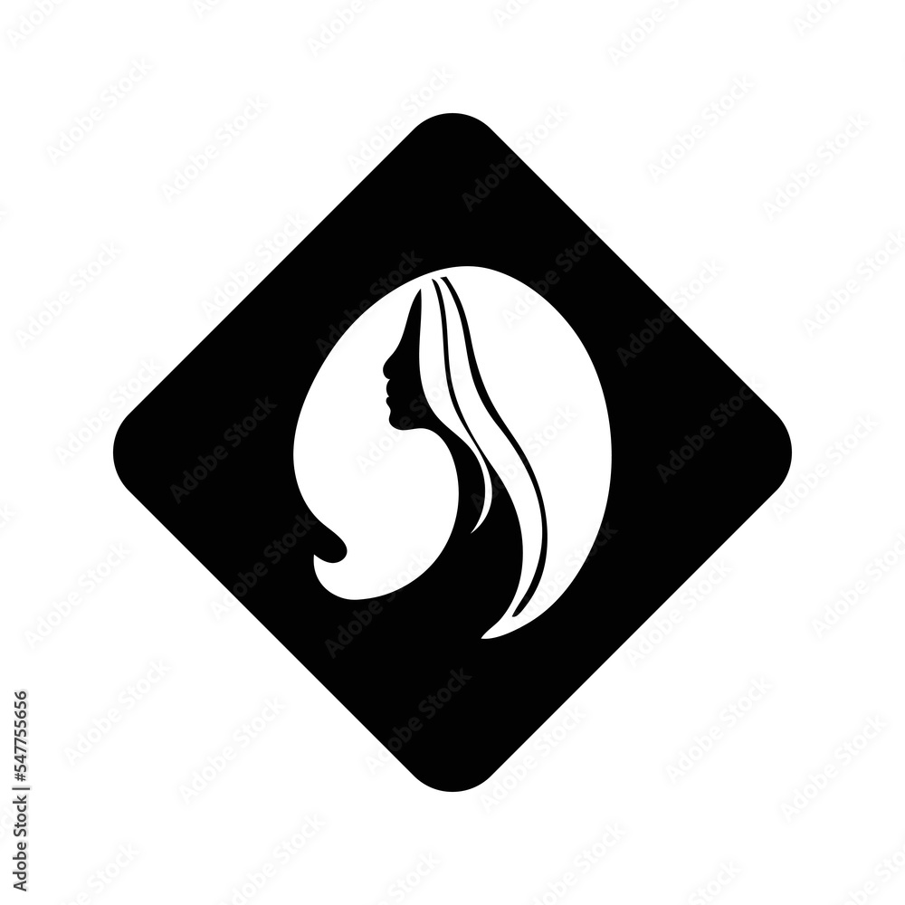 Vector silhouettes of girls' icons. Black editable vector graphics. Vector silhouettes of girls' icons. Black editable vector graphics.
