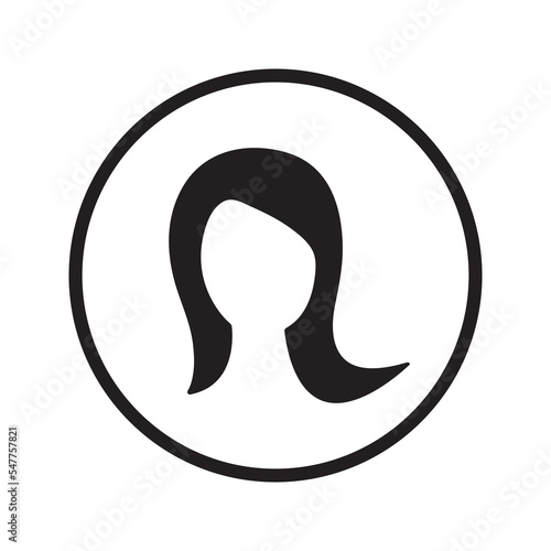Woman With Long Hair Icon