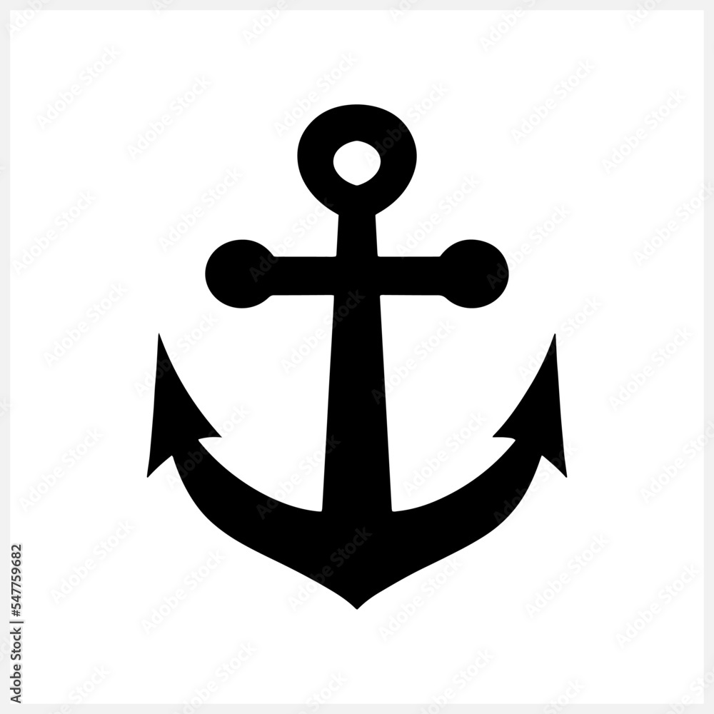 Stencil anchor clipart isolated. Vector stock illustration. EPS 10 Stencil anchor clipart isolated. Vector stock illustration. EPS 10