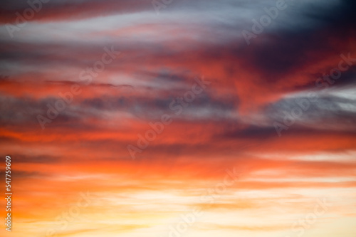 Red and orange sunset sky © Sean