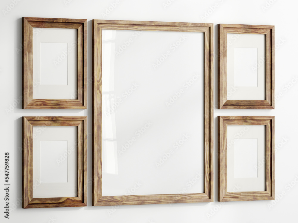 Gallery wall mockup, frames on the wall, minimalist frame mockup, Poster Mockup, Photo frame mockup, 3d render Gallery wall mockup, frames on the wall, minimalist frame mockup, Poster Mockup, Photo frame mockup, 3d render