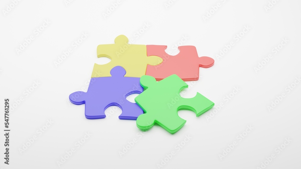 Autism symbol multicolored jigsaw puzzle isolated on white background. Symbol autistic spectrum disorder and neurodiversity awareness. Autism symbol multicolored jigsaw puzzle isolated on white background. Symbol autistic spectrum disorder and neurodiversity awareness.