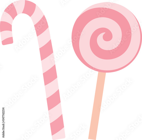 Christmas candy pink vector illustration