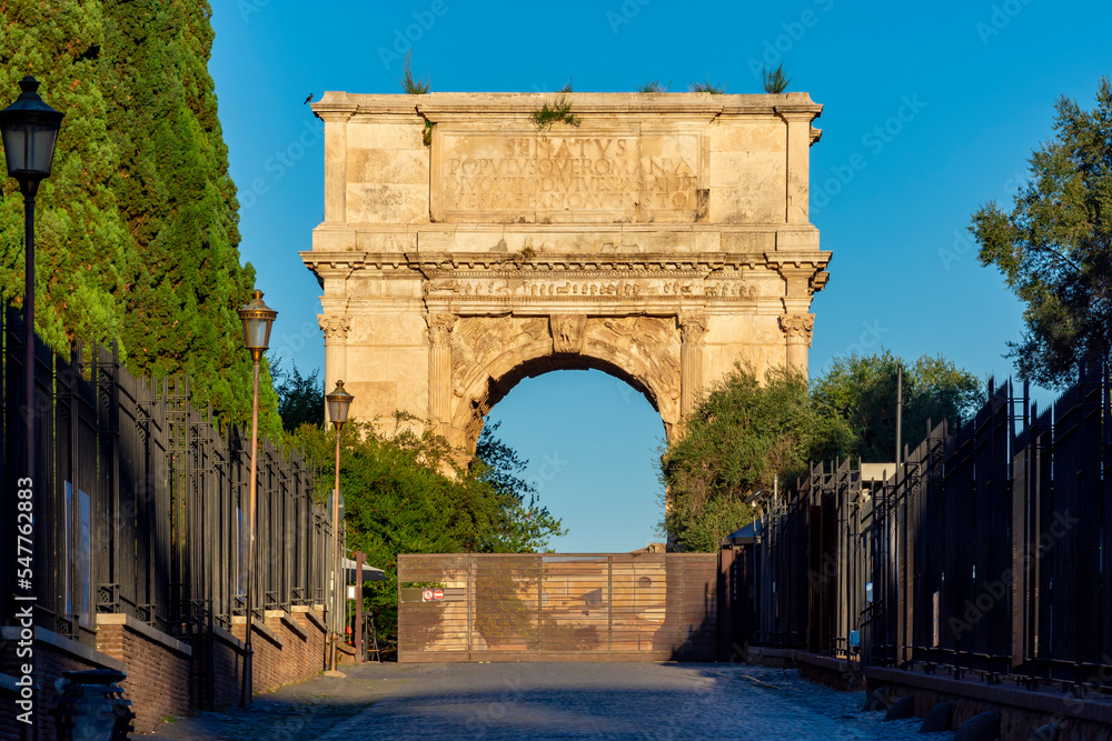 Arch of Titus in Roman Forum, Rome, Italy