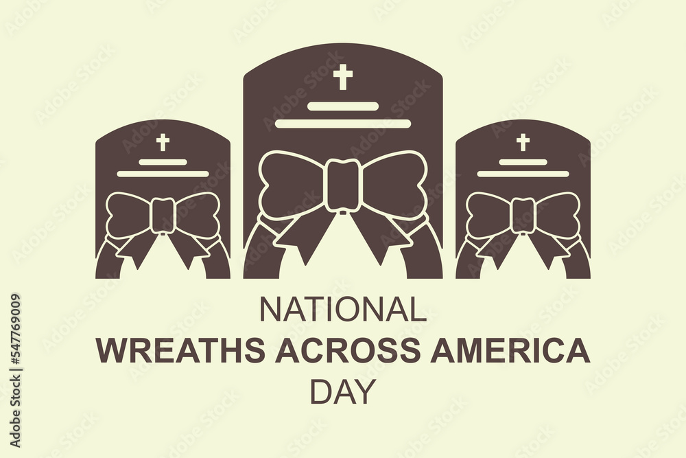 National Wreaths Across America Day background. National Wreaths Across America Day background.