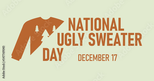 National Ugly Sweater Day background.