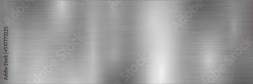 Silver background and foil texture, shiny and metal steel gradient template. Brushed stainless steel pattern – vector for stock