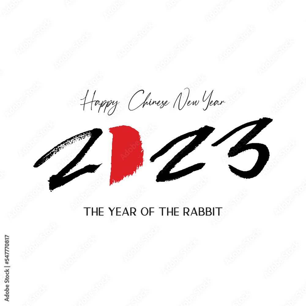 Obraz premium Rabbit icon brush Japanese calligraphy. Vector design