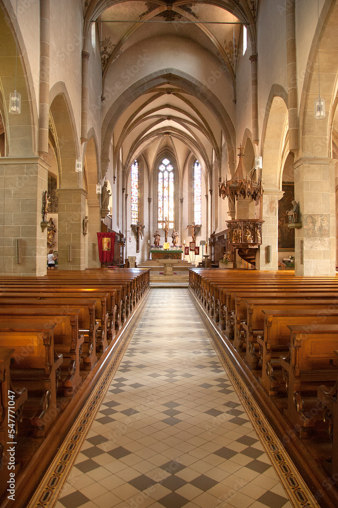Fototapeta premium Stunning architecture in this church along the Romantic Road in Germany 