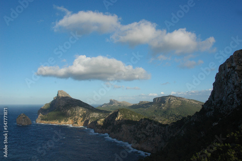 Awesome coast scenery: Wonderful view to the landscape at cap formentor, mallorca, spain 