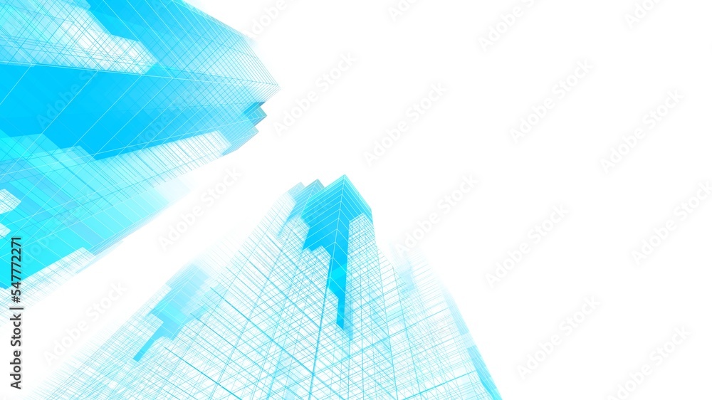 Abstract architectural drawing 3d illustration Abstract architectural drawing 3d illustration