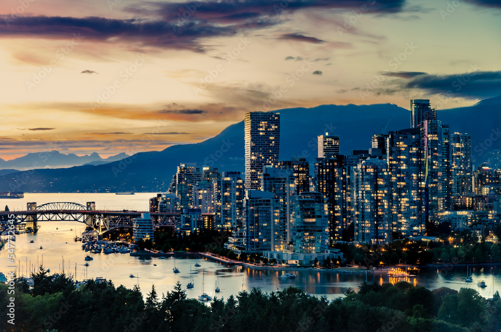 Vancouver Downtown during sunset