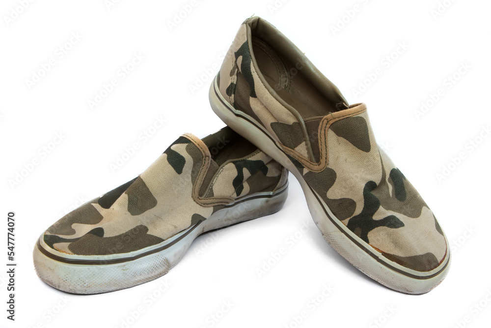 camouflage worn sneakers camouflage worn sneakers