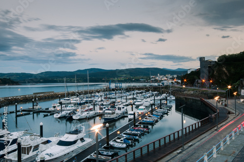 View of the marina in Ribadeo Galicia-Spain.