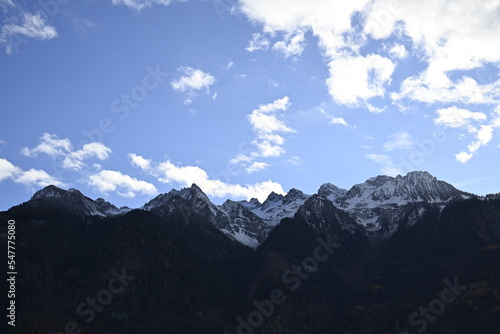 landscape with clouds, alps in austria, snow © Auslander86