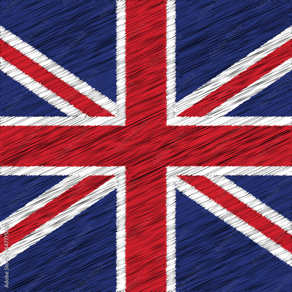 Fototapeta premium 12 June British National Day Flag Design