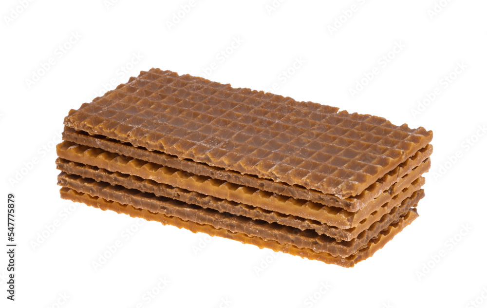 waffles with toffee isolated waffles with toffee isolated
