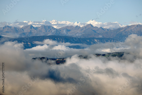 Austrian Alps seen from Scilliar   Dolomites  Italy
