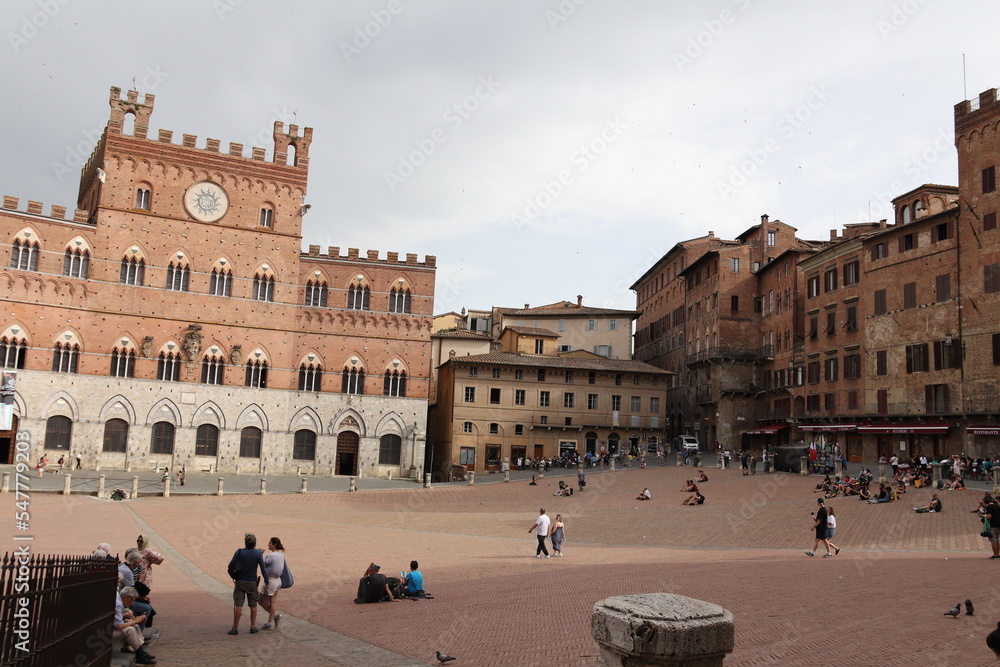 Naklejka premium piazza del campo city, Florence, Italy
