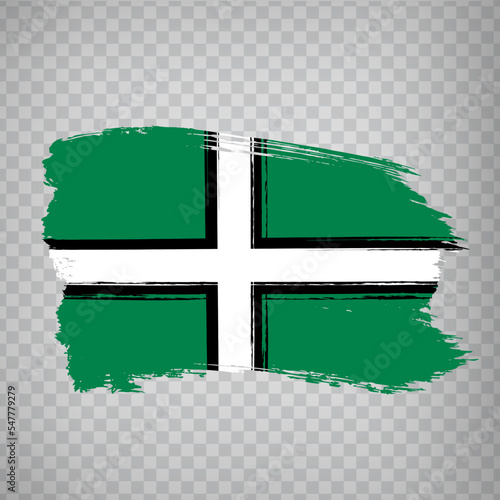 Flag Devon from brush strokes. Flag Devon on transparent background for your web site design, logo, app, UI.  UK. Stock vector.  EPS10.