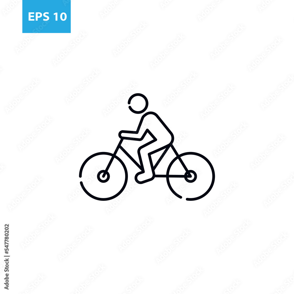 Bicycle outline icon Vector illustration