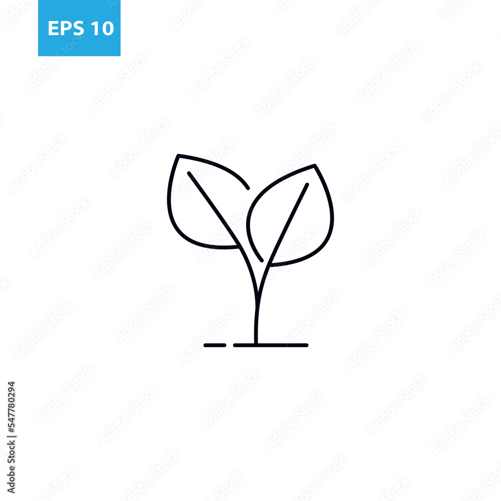 Seedling plant line icon Vector illustration Seedling plant line icon Vector illustration