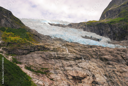 The Bøyabreen glacier in Fjærland, is one of the branches of the Jostedalsbreen glacier. Jostedalsbreen National Park, Norway, Scandinavia.