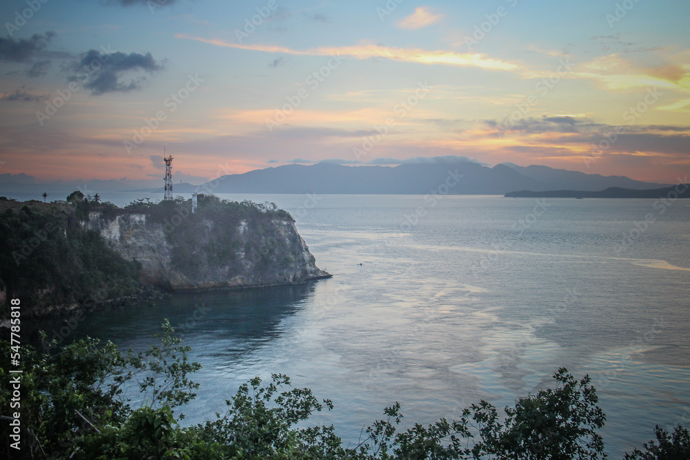Sinandigan Lighthouse on Escarceo Point Cliff, Sinandigan, Puerto Galera, Oriental Mindoro, Philippines