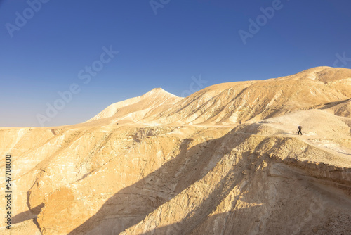 Incredible golden  desert mountains of tzin river. desert in Israel