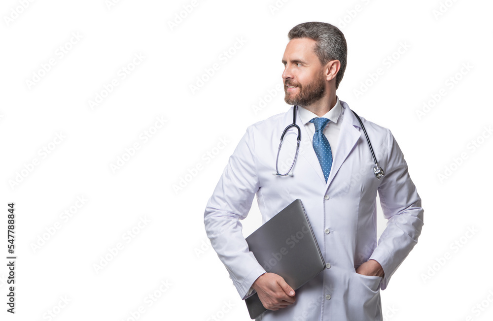 telehealth concept. smiling doctor hold laptop for telehealth. medical worker practicing telehealth telehealth concept. smiling doctor hold laptop for telehealth. medical worker practicing telehealth