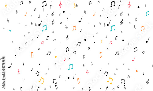 royalty music notes vector illustration, music note colorful royalty background photo