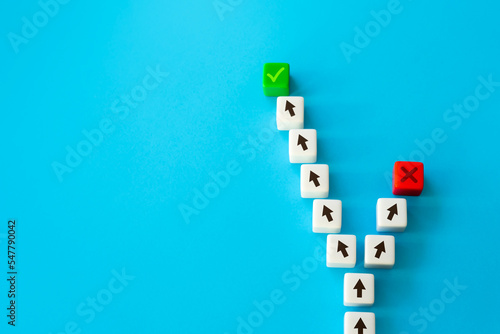 Fotografía Success or failure depends on the choice