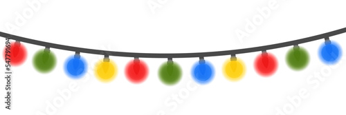 Christmas lights icon graphics vector style