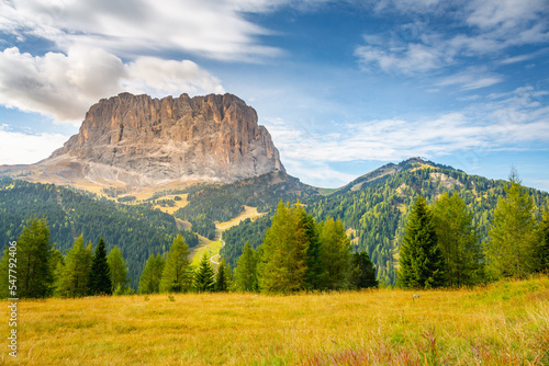 Sunrise at Sassolungo  Langkofel Mountain  Dolomites  Trentino Alto Adige  Italy