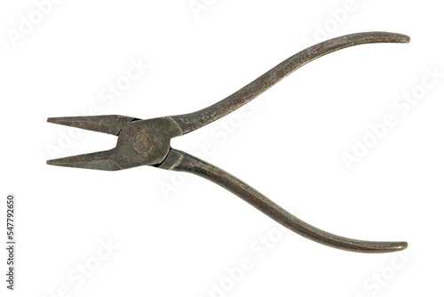 Metal pliers isolated on a transparent.