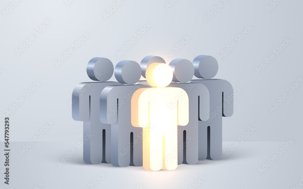 Team with leader concept. 3d rendered people. Team with leader concept. 3d rendered people.