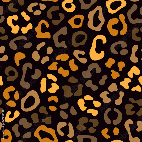 Leopard seamless pattern. Animal skin print. Repeating spots motif. Wildlife, natural camouflage texture